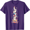 Llama Lovers USA Patriotic Outfits for Women Men Funny Llama American USA Flag Memorial Day 4th of July T-Shirt - Purple