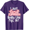 Funny Pig Lover Shirts I Just Really Like Pigs - Pig Lover Pig Farming Farmer T-Shirt - Purple