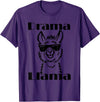 Funny No Drama Llama Sassy Princess Girls Gift Cute Llama Drama Queen Ladies Mom Diva Attitude Llamas Gift T-Shirt - Purple
