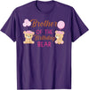 Family Birthday Bear Gifts Brother of The Birthday Girl Bear 1st Birthday Party Girl T-Shirt - Purple