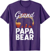 Crazy Grandpa Apparel & Gifts Fun Grandpa Animal Sunset Graphic - Grandpapa Bear T-Shirt - Purple