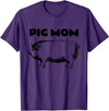 Cute Pig T-Shirts Pot Belly Pig Gifts Tees T Shirt Cute Pot Belly Pig Shirt-PIG MOM Pig Lovers T Shirt T-Shirt - Purple
