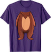 The Easy Costume Idea Shop Bear Halloween Costume Shirt - Brown Grizzly Bear T-Shirt - Purple