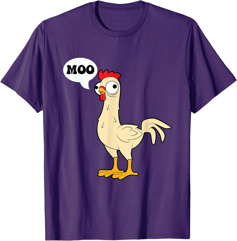 gift creative original father joke humor amusing Chicken - Hen - Fowl - Cow - Funny - Joke - dad Joke T-Shirt - Purple