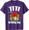 Birthday Boy Farm Animal Theme Titi Of The Birthday Boy Farm Animal Birthday Party Celebration T-Shirt - Purple
