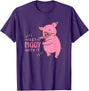 Cute Animal Pigs Clothing For Children And Adults Funny and Cute Pig Saying for Kids and Adults T-Shirt - Purple