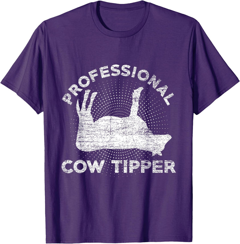 Animal Tee & Gift Idea Cow Tipper T-Shirt - Purple