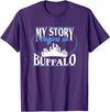 City Designs by Dennex Born in Buffalo T-Shirt - Purple