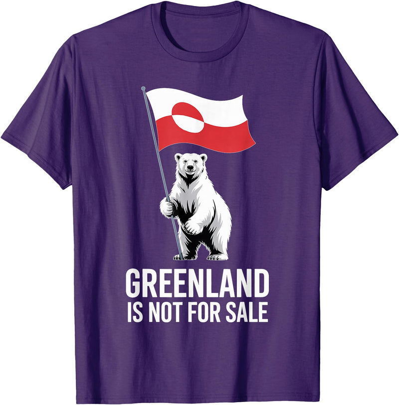 Arctic Polar Bear Greenland Protest Greenland is Not for Sale Arctic Polar Bear T-Shirt - Purple