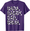 Highland Cow Dad Shirt Dad Cow Print Father's Day Dad Dada Daddy Bruh Papa Cow Daddy Love Cows Dad Cow Print T-Shirt - Purple