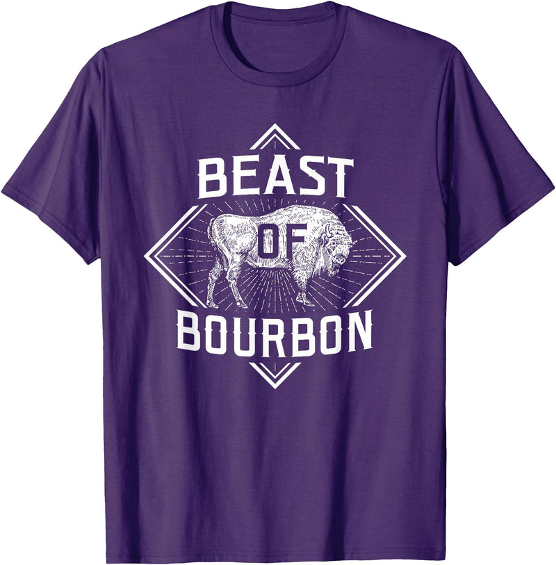 Bison Lover Shirts Beast Of Bourbon - American Bison Buffalo Lover Wildlife T-Shirt - Purple