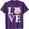 Funny Pig Lover Shirts Love Pigs - Pig Lover Pig Farming Piglet Farmer Farm Animal T-Shirt - Purple