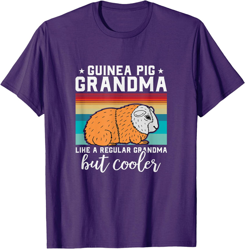 Funny Guinea Pig Gift Guinea Pig Men Women Kids Guinea Pig Grandma Guinea Pig Lovers T-Shirt - Purple