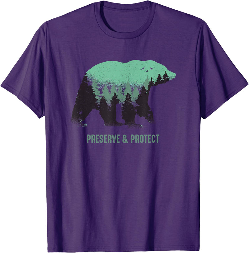 Preserve & Protect National Park Bear Preserve & Protect Vintage National Park Bear T-Shirt - Purple