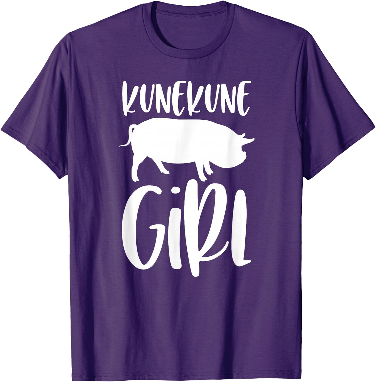 Angry Ant Graphics - Kunekune Pig Gifts Kune Kune Pig Gift for Women - Kunekune Girl T-Shirt - Purple