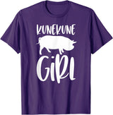 Angry Ant Graphics - Kunekune Pig Gifts Kune Kune Pig Gift for Women - Kunekune Girl T-Shirt - Purple