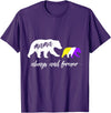 Nonbinary & Genderqueer Mama Bear T-Shirt Cute Nonbinary Mama Bear T-Shirt - Purple