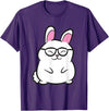 Nerdy Rabbit Owner Rabbit Hipster Rabbit T-Shirt in Purple
