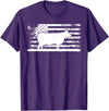 Funny Charolais Rancher Gift for Cattle Lover American Flag - American Cow Charolais Rancher T-Shirt - Purple