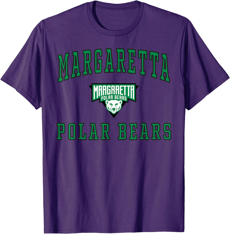 Official High School Fan Gear Margaretta High School Polar Bears T-Shirt C1 T-Shirt - Purple