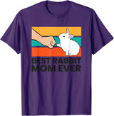 Best Rabbit Mum of All Time Funny Rabbit T-Shirt in Purple