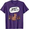 What? I Can't Hear You Funny Chocolate Bunny Rabbit T-Shirt in Purple