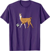 Cute Soccer Llama Tees Soccer Llama Futbol Llama T-Shirt - Purple