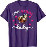 Funny Kunekune Pigs For Kunekune Pig Mom Crazy Kunekune Lady Kunekune Pig Mom Kunekune Pig Lover T-Shirt, Small - Purple