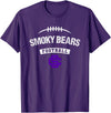 Sevier County Smoky Bears Logo Football Distressed HS T-Shirt - Purple