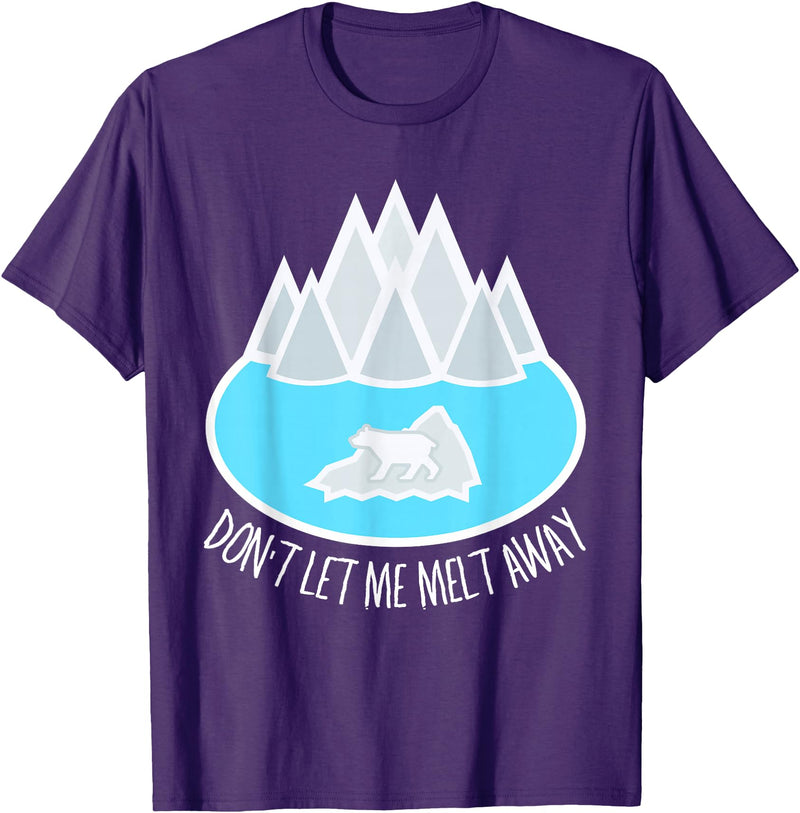 Arctic Explorers T-shirts and Gifts Polar Bear TShirt Ice Caps Melting glaciers cute Arctic Tee T-Shirt - Purple