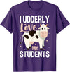 Cow Lover Gift Co. Cow Teacher Lover T-Shirt - Purple