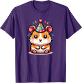 Birthday Hamster for Children Birthday Hamster T-Shirt - Purple