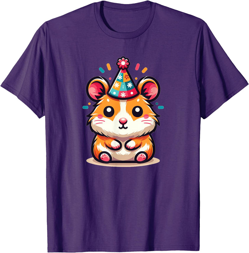 Birthday Hamster for Children Birthday Hamster T-Shirt - Purple