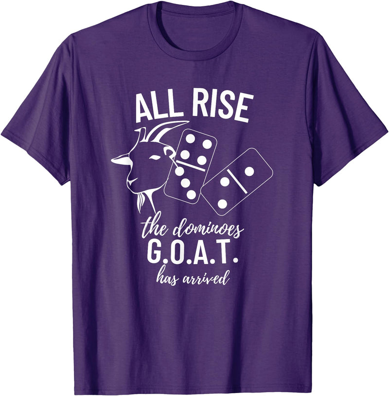 Dominoes Uniform Apparel Dominoes G.O.A.T All Rise Champ - Dominoes T-Shirt - Purple