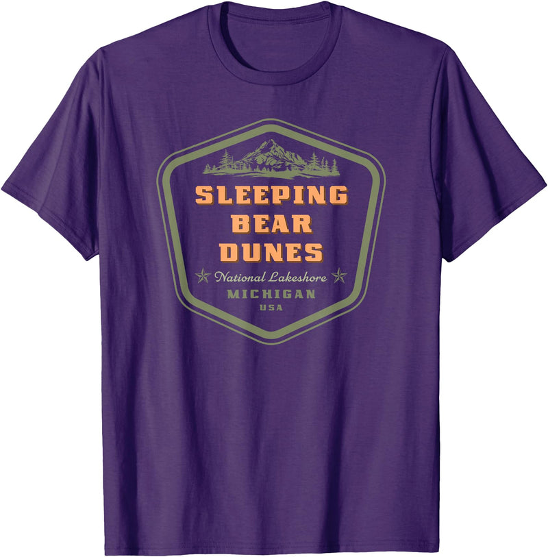 Presto State Park Michigan Teez Sleeping Bear Dunes National Lakeshore Michigan Vintage T-Shirt - Purple