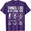 Things I Do in My Spare Time Bunny Rabbit Girls Kids Womens T-Shirt in Purple