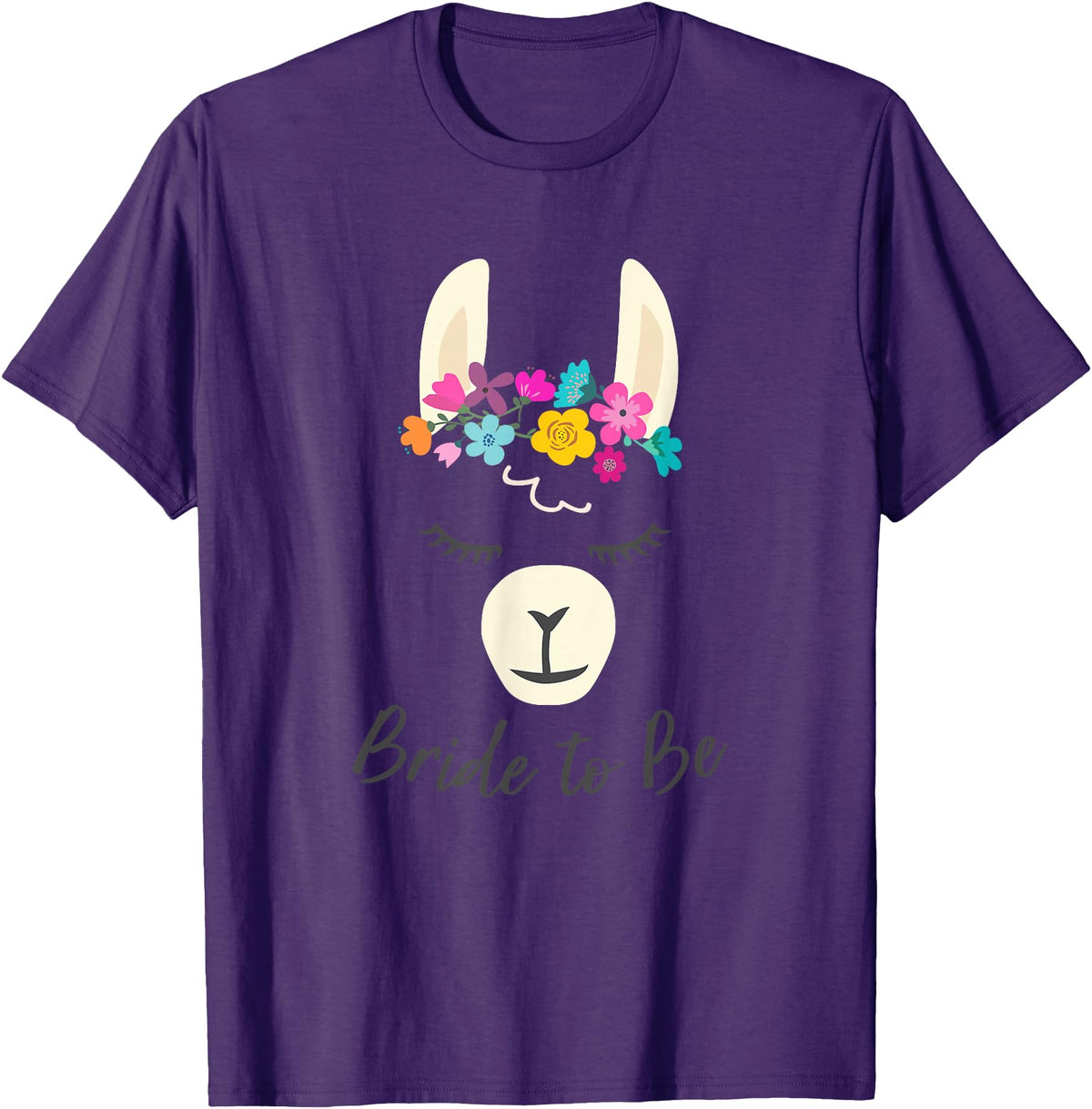Gym is Bae Llama Bride to Be Wedding Bridal Shower Alpaca T-Shirt - Purple