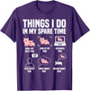 Pig Things I Do In My Spare Time Novelty Designs Pig Things I Do In My Spare Time For Men Women & Kids T-Shirt - Purple