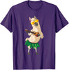Llama Ukulele Luau TShirt Cute Gifts Llama Ukulele Luau Cute Funny Cool Hawaii Alpaca Gift T-Shirt - Purple