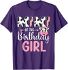 Cow Birthday Shirt For Family Men Women Cow Lover Mimi Of The Birthday Girl Farm Cow 1 St Birthday Girl T-Shirt - Purple