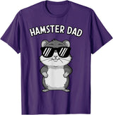 Funny Hamster Design for Men Dad Boys Animal Hamster Lover T-Shirt - Purple