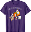Antidepressants Rabbit Cute Bunny Funny Rabbit Lover T-Shirt in Purple