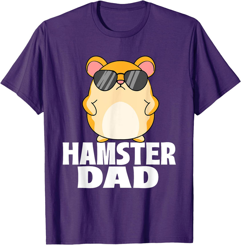 Hamster Dad - Father's Day Animal Whisperer Rodent Lover T-Shirt - Purple