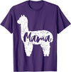 Happy Mothers Day Shirt Cute Gift Ideas Cute Proud Mama Llama Alpaca Happy Mothers Day Gift Shirt T-Shirt - Purple