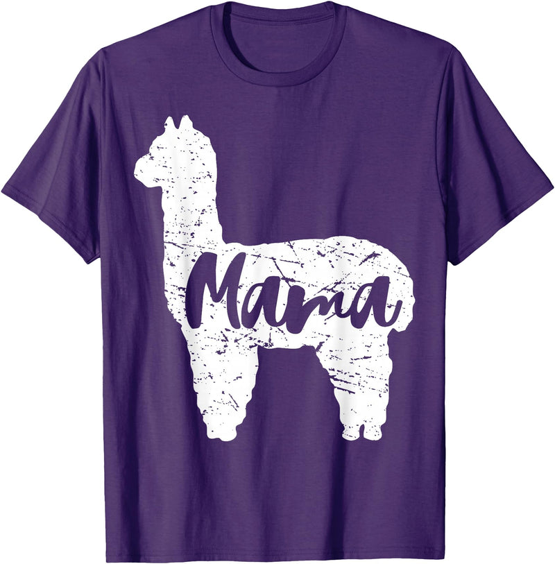 Happy Mothers Day Shirt Cute Gift Ideas Cute Proud Mama Llama Alpaca Happy Mothers Day Gift Shirt T-Shirt - Purple