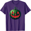 Almost Halloween Summerween Spooky Summer Watermelon Jack-O-Lantern Halfway to Halloween T-Shirt - Purple