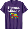 Mama Bear Autism Awareness Mom Puzzle Clothing Co Autism Awareness Mama Bear Proud Autistic Mom T-Shirt - Purple