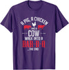 Old Fashioned Joke Teez A Pig A Chicken And A Cow Funny BBQ Joke T-Shirt T-Shirt - Purple