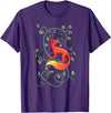 Fox Is Hanging Around with Rabbits T-Shirt in Purple