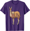SubliminalFantasy Co. Sloth Llama Sloth Riding Llama Sloth Sleeping on Llama T-Shirt - Purple
